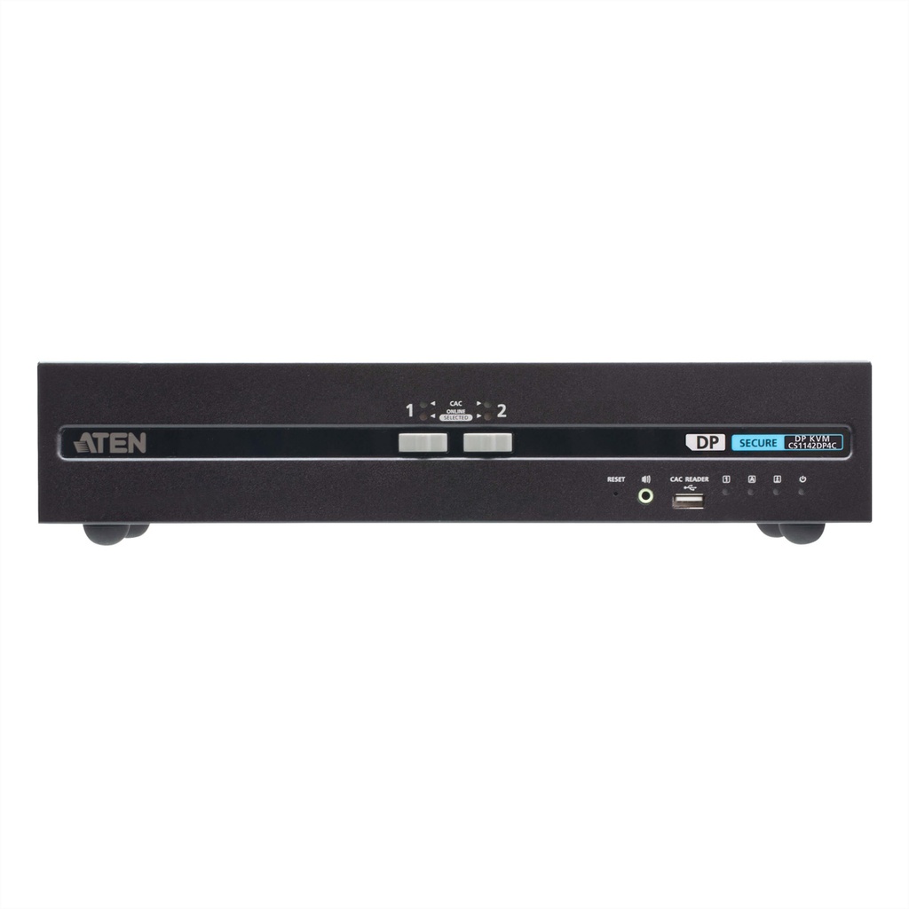ATEN USB DisplayPort Dual Display Secure KVM Switch - KVM-Umschalter - 2-Port