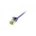 Synergy 21 Patchkabel RJ45, CAT6A 500Mhz, 0,25m, lila, U/FTP, slimline rund d=3,8mm, TPE/LSZH(Superflex), AWG32, mit CAT7 Rohkabel, - Kabel - Netzwerk