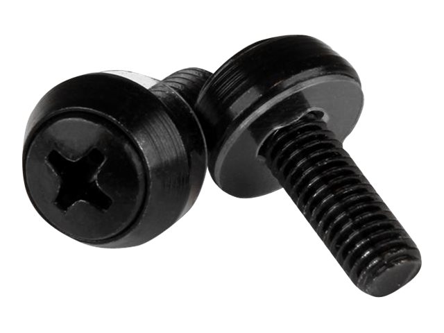 StarTech.com Startech M5 x 12mm - Montageschrauben - 50er Pack - Schwarz - M5 Schrauben für Server Racks - Schrauben-Kit - Schwarz (Packung mit 50)
