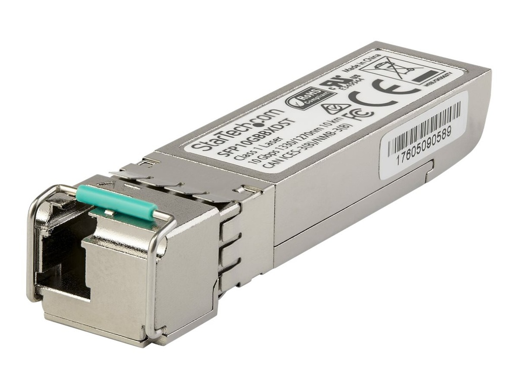 StarTech.com SFP10GBX10DS Transceiver Modul (Dell EMC SFP-10G-BX10-D kompatibel, SFP+, 10 Gbit/s, 10 km, Single Mode, Mini-GBIC)