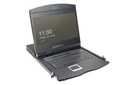 DIGITUS 19" LCD KVM Konsole, 8-Port VGA, spanische Tastatur