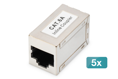 DIGITUS CAT 6A Modulare Kupplung, geschirmt - 5 Stk.