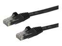 StarTech.com 15m CAT6 Ethernet Cable, 10 Gigabit Snagless RJ45 650MHz 100W PoE Patch Cord, CAT 6 10GbE UTP Network Cable w/Strain Relief, Black, Wiring is UL Certified/TIA - Category 6 - 24AWG (N6PATC15MBK)