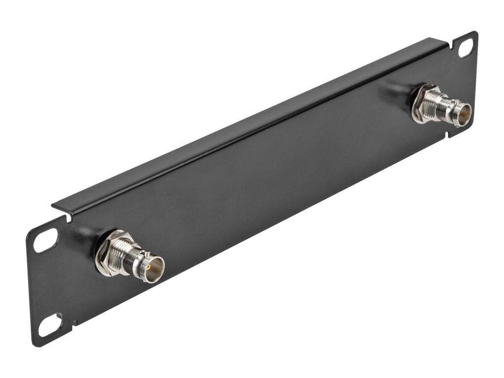 Delock Patch Panel - Schrankmontage - BNC X 2 - Schwarz - 1U - 25.4 cm (10")