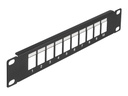 Delock Patchpanel (Blindblech) - Snap-In Montage - Rack montierbar - Schwarz - 1U - 25.4 cm (10")