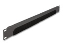 Delock Rack-Bürstenleiste - Unten offen - Dunkelgrau - 1U - 48.3 cm (19")
