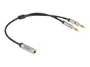 Delock Headsetadapter - Mini-Phone Stereo 3,5 mm 4-polig weiblich zu mini-phone stereo 3.5 mm männlich