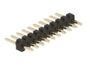 Delock Stiftleiste (10 Stifte, Abstand 1,27 mm) - Schwarz (Packung mit 5)