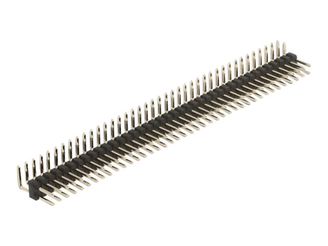 Delock Stiftleiste (40 Stifte, Abstand 2,54 mm) - Schwarz (Packung mit 5)