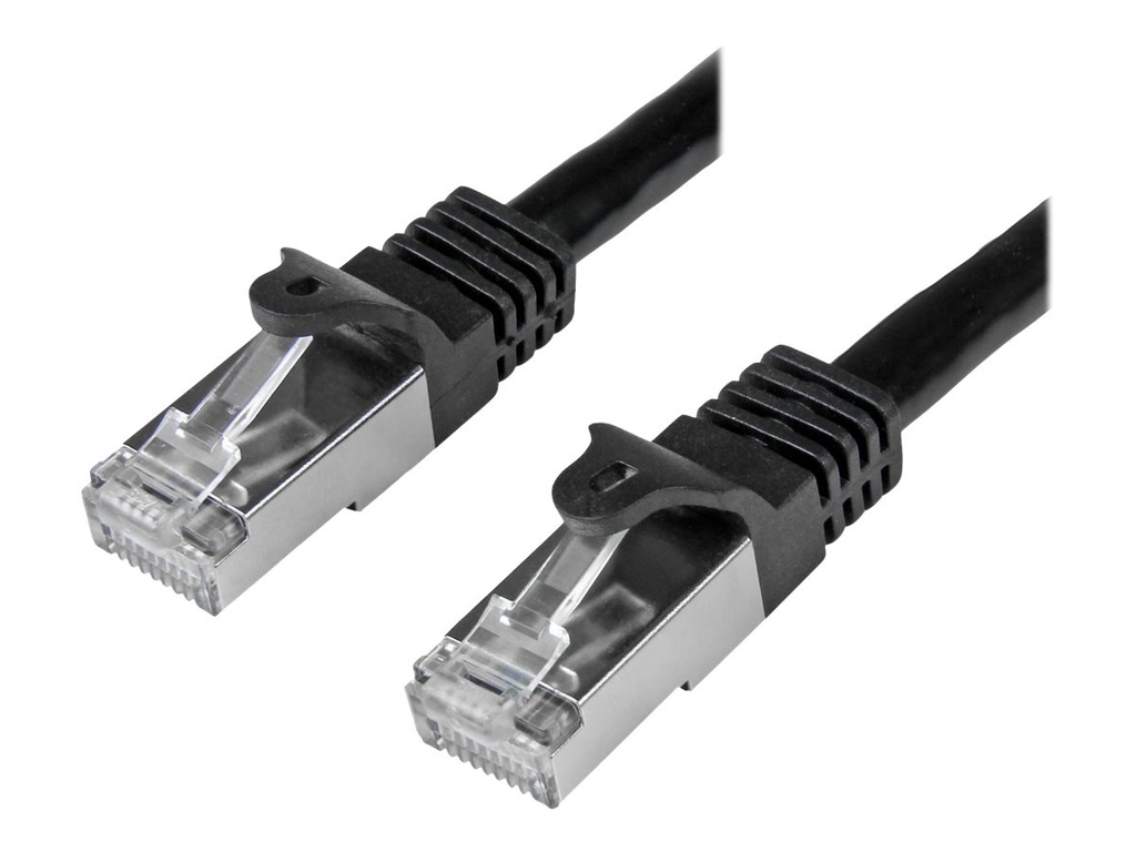 StarTech.com Startech 3m CAT6 Ethernet Cable, 10 Gigabit Shielded Snagless RJ45 100W PoE Patch Cord, CAT 6 10GbE SFTP Network Cable w/Strain Relief, Black, Wiring is UL Certified/TIA - Category 6 - 26AWG (N6SPAT3MBK)