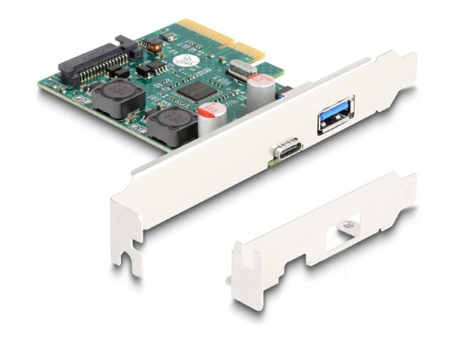 Delock PCI Express x4 Karte zu 1 x extern USB Type-C Buchse+ 1 extern... - Controller - Serial ATA