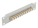 Delock Patch Panel - Schrankmontage - LC Duplex MM X 12 - Grau, beige - 1U - 25.4 cm (10")