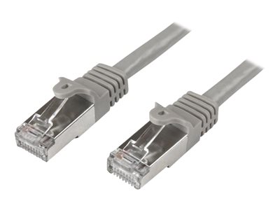 StarTech.com Startech 2m CAT6 Ethernet Cable, 10 Gigabit Shielded Snagless RJ45 100W PoE Patch Cord, CAT 6 10GbE SFTP Network Cable w/Strain Relief, Grey, Wiring is UL Certified/TIA - Category 6 - 26AWG (N6SPAT2MGR)