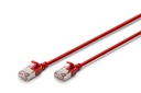 DIGITUS CAT 6A F-FTP Slim Patchkabel, 1,5m, Rot