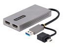 StarTech.com Startech USB HDMI Dual Monitor Adapter, USB A/C zu 2x HDMI (4K & FHD)
