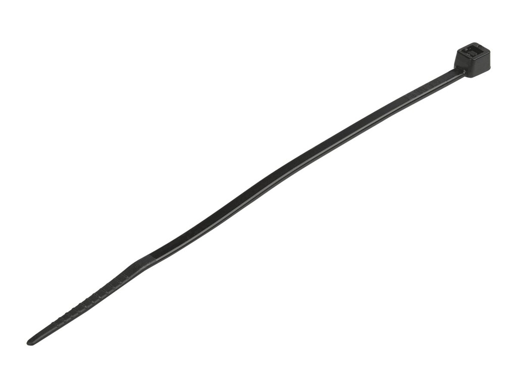 StarTech.com Kabelbinder - 100x2 mm, gebogene Spitze, schwarz, 100 Stück - Kabelbinder - 10.16 cm - Schwarz - TAA-konform (Packung mit 100)