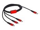 Delock 3 in 1 - Kabel nur zum Laden - USB-C männlich zu Micro-USB Typ B, Lightning, USB-C männlich