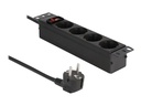 Delock Steckdosenleiste (Wandmontage) - AC 220-250 V - 3500 Watt - Eingabe, Eingang power CEE 7/7 - Ausgangsanschlüsse: 4 (4 x CEE 7/3)