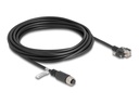 Delock Netzwerkkabel - 8-polig M12 (W) zu RJ-45 (M)