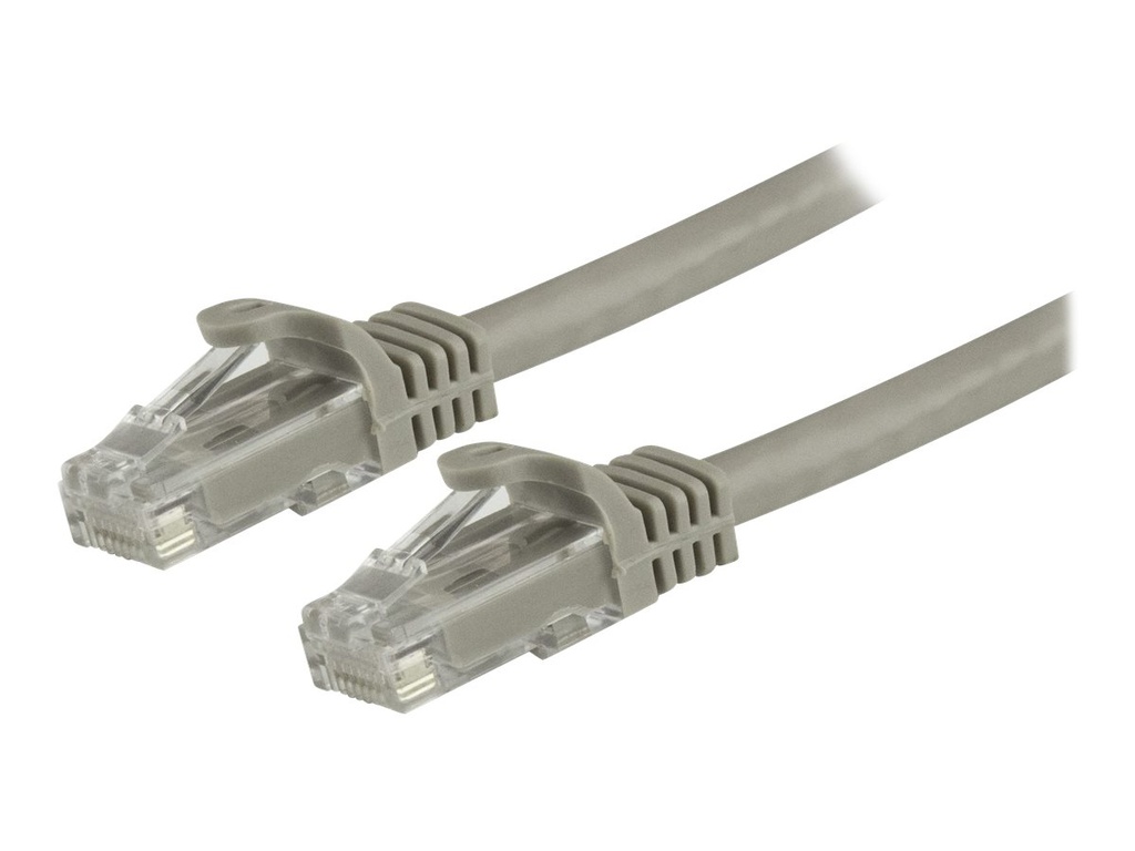 StarTech.com 1.5m CAT6 Ethernet Cable, 10 Gigabit Snagless RJ45 650MHz 100W PoE Patch Cord, CAT 6 10GbE UTP Network Cable w/Strain Relief, Grey, Wiring is UL Certified/TIA - Category 6 - 24AWG (N6PATC150CMGR)