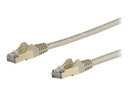 StarTech.com 5m CAT6A Ethernet Cable, 10 Gigabit Shielded Snagless RJ45 100W PoE Patch Cord, CAT 6A 10GbE STP Network Cable w/Strain Relief, Grey, UL Certified Wiring/TIA - Category 6A - 26AWG (6ASPAT5MGR)