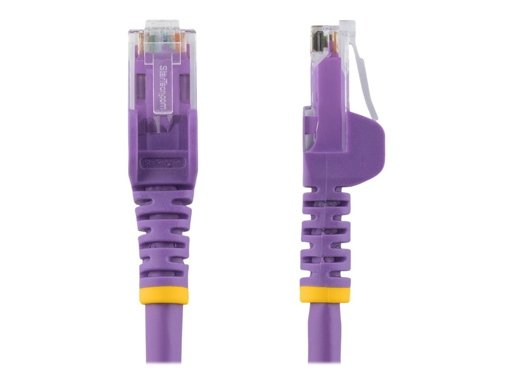 StarTech.com Startech 3m CAT6 Ethernet Cable, 10 Gigabit Snagless RJ45 650MHz 100W PoE Patch Cord, CAT 6 10GbE UTP Network Cable w/Strain Relief, Purple, Wiring is UL Certified/TIA - Category 6 - 24AWG (N6PATC3MPL)