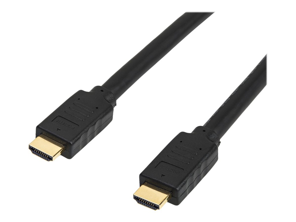 StarTech.com Startech 15m(50ft) HDMI 2.0 Cable, 4K 60Hz Active HDMI Cable, CL2 Rated for In Wall Installation, Long Durable High Speed Ultra-HD HDMI Cable, HDR 10, 18Gbps, Male to Male Cord, Black - Al-Mylar EMI Shielding (HD2MM15MA)