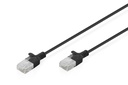 DIGITUS CAT 6 U-UTP Slim Patchkabel, 0,5 m, Schwarz