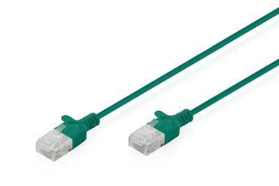 DIGITUS CAT 6 U-UTP Slim Patchkabel, 3 m, Grün