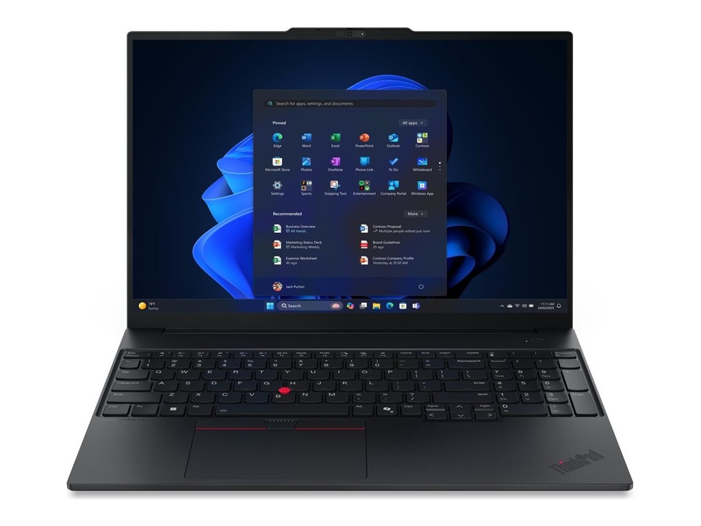 Lenovo ThinkPad E16 Gen 4 21Y4 - AMD Ryzen AI 7 345 / 2 GHz - Win 11 Pro - Radeon 840M - 16 GB RAM - 512 GB SSD TCG Opal Encryption 2, NVMe - 40.6 cm (16")
