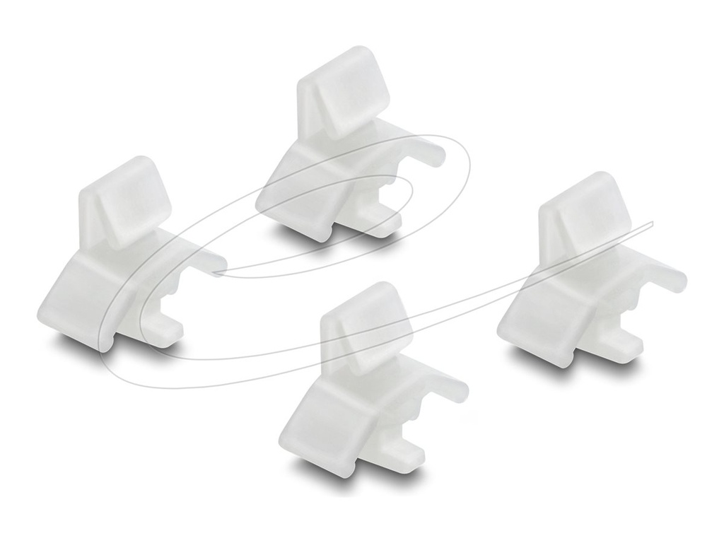 Delock Befestigungsclip (Packung mit 4)