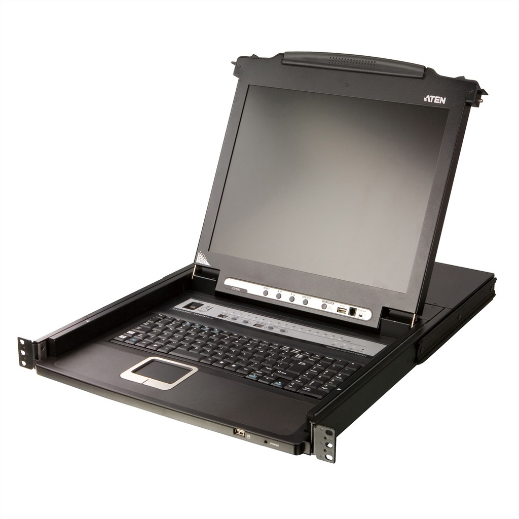ATEN 17 LCD KVM Switch USB - PS/2 VGA Sw - KVM-Umschalter - 16-Port