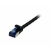 Synergy 21 Patchkabel RJ45, CAT6A 500Mhz, 1,5m, schwarz, U/FTP, flach, TPE(Superflex), AWG32,