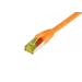 Synergy 21 Patchkabel RJ45, CAT6A 500Mhz, 0,25m, orange, S-STP(S/FTP), TPE/LSZH(Ultraflex), AWG26, mit CAT7 Rohkabel,