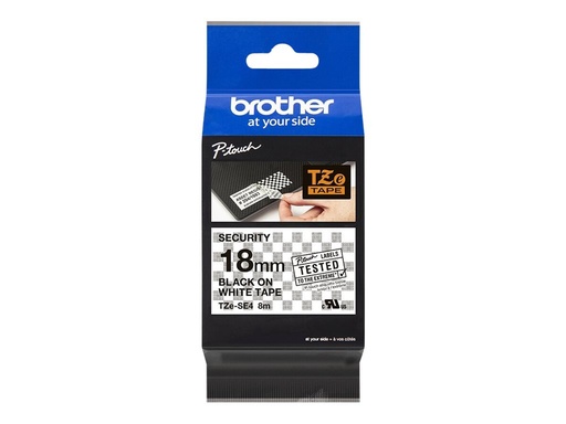 [TZESE4] Brother TZe-SE4 - Selbstklebend - Schwarz auf Weiß - Rolle (1,8 cm x 8 m)