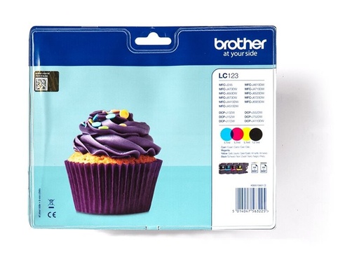 [LC123VALBP] Brother LC123 - 4er-Pack - Schwarz, Gelb, Cyan