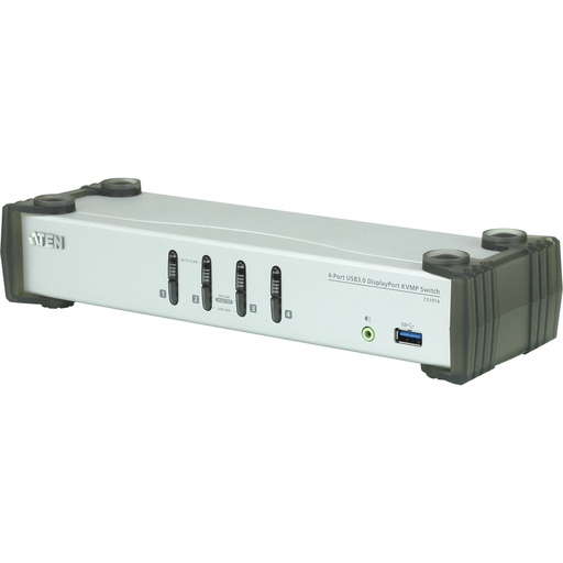 [CS1914] ATEN USB 3.1 Gen 1 DisplayPort 1.1 KVMP Switch with Speaker KVM cables - KVM-Umschalter - 4-Port