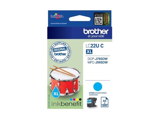 [LC22UC] Brother LCLC22UC - XL - Cyan - original - Tintenpatrone
