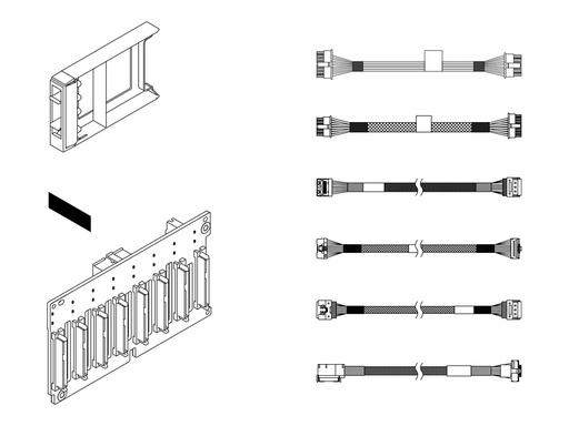 [4XB7A86631] Lenovo ThinkSystem SR860 V3 8x 2.5" AnyBay Backplane Option