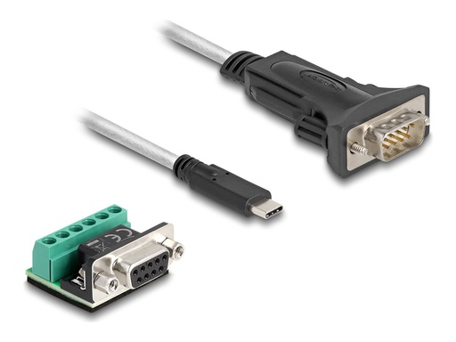 [64269] Delock USB / Serienkabel-Set - USB-C (M) zu DB-9 (M)