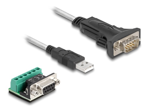 [64267] Delock USB / Serienkabel-Set - USB (M) zu DB-9 (M)