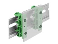 [65961] Delock DIN-Schienenklammer - grün (Packung