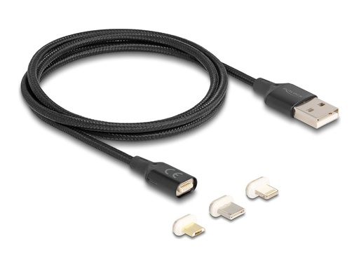 [88165] Delock USB-Ladeadaptersatz - USB (M) zu Micro-USB Typ B, Lightning, 24 pin USB-C (M)