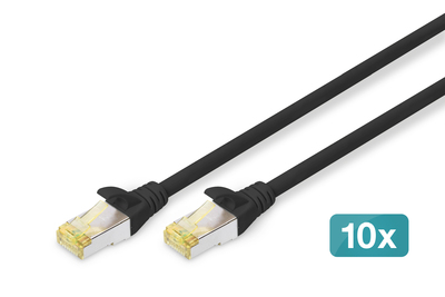 [DK-1644-A-050-BL-10] DIGITUS CAT 6A S/FTP Patchkabel, 10 Stück