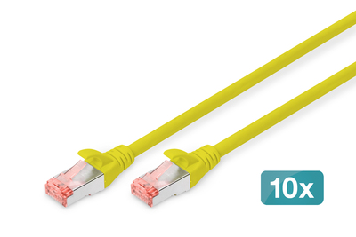 [DK-1644-010-Y-10] DIGITUS CAT 6 S/FTP Patchkabel, 10 Stück