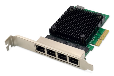 [DN-10136] DIGITUS 4-Port 2,5 Gigabit Ethernet Netzwerkkarte, RJ45, PCI Express, Realtek Chipsatz