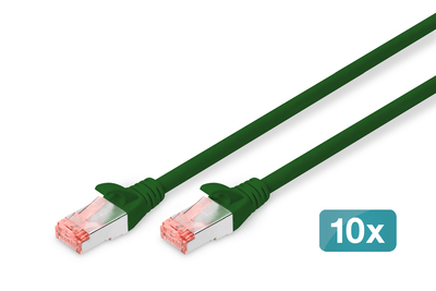 [DK-1644-050-G-10] DIGITUS CAT 6 S/FTP Patchkabel, 10 Stück