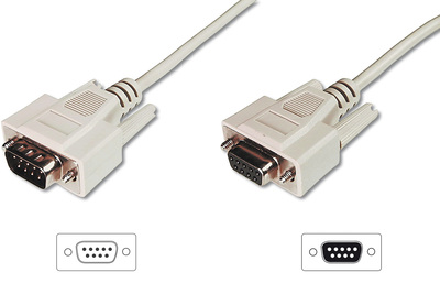 [AK-610203-030-E] DIGITUS Datentransfer Verlängerungskabel, D-Sub9/St - D-Sub9/Bu