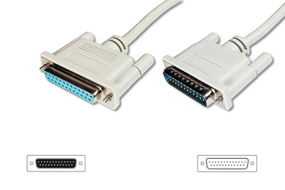 [AK-610201-050-E] DIGITUS Datentransfer Verlängerungskabel, D-Sub25/St - D-Sub25/Bu