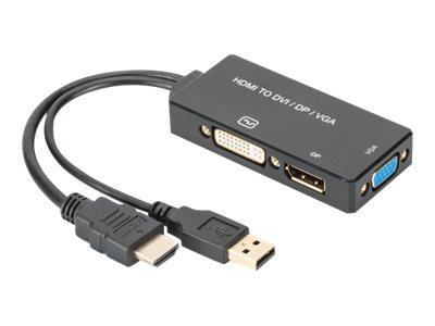 [AK-330403-002-S] DIGITUS Assmann - Videokonverter - HDMI - DVI, DisplayPort